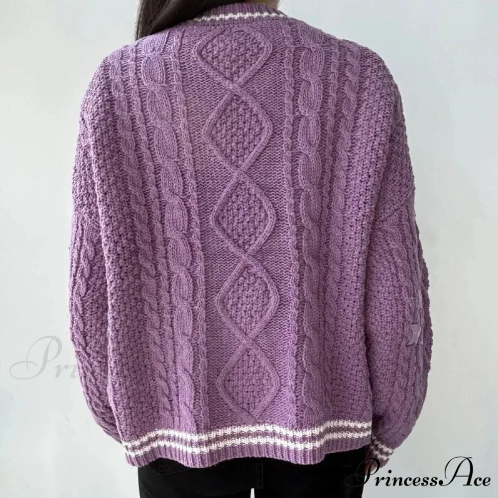 Stellar Stitched V-neck Cardigan