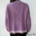 Stellar Stitched V-neck Cardigan