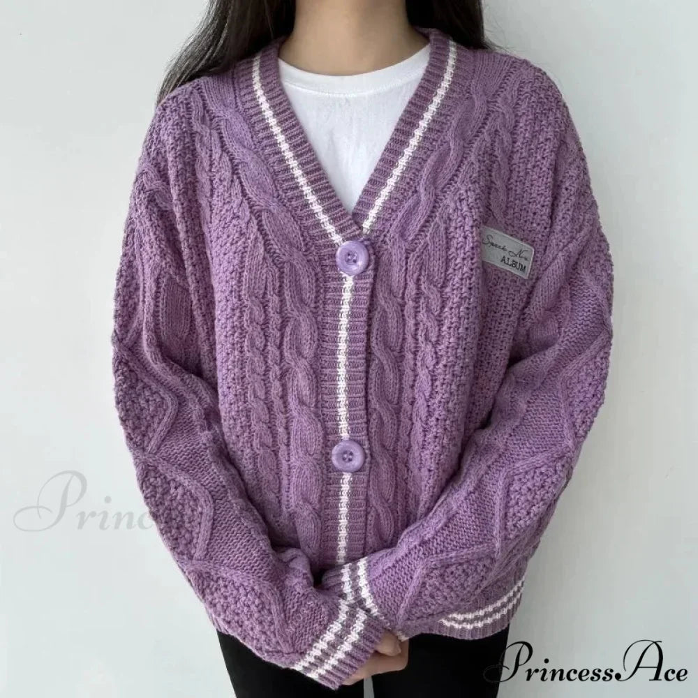 Stellar Stitched V-neck Cardigan