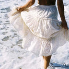 Stitched High Waist Bohemian Skirt