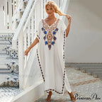 Stitched Kaftan Seaside Holiday Flowered Attire