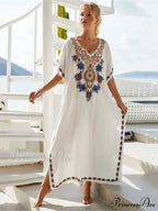 Stitched Kaftan Seaside Holiday Flowered Attire