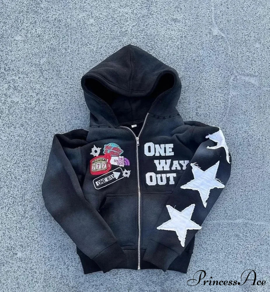 Stitched Zip Hoodie