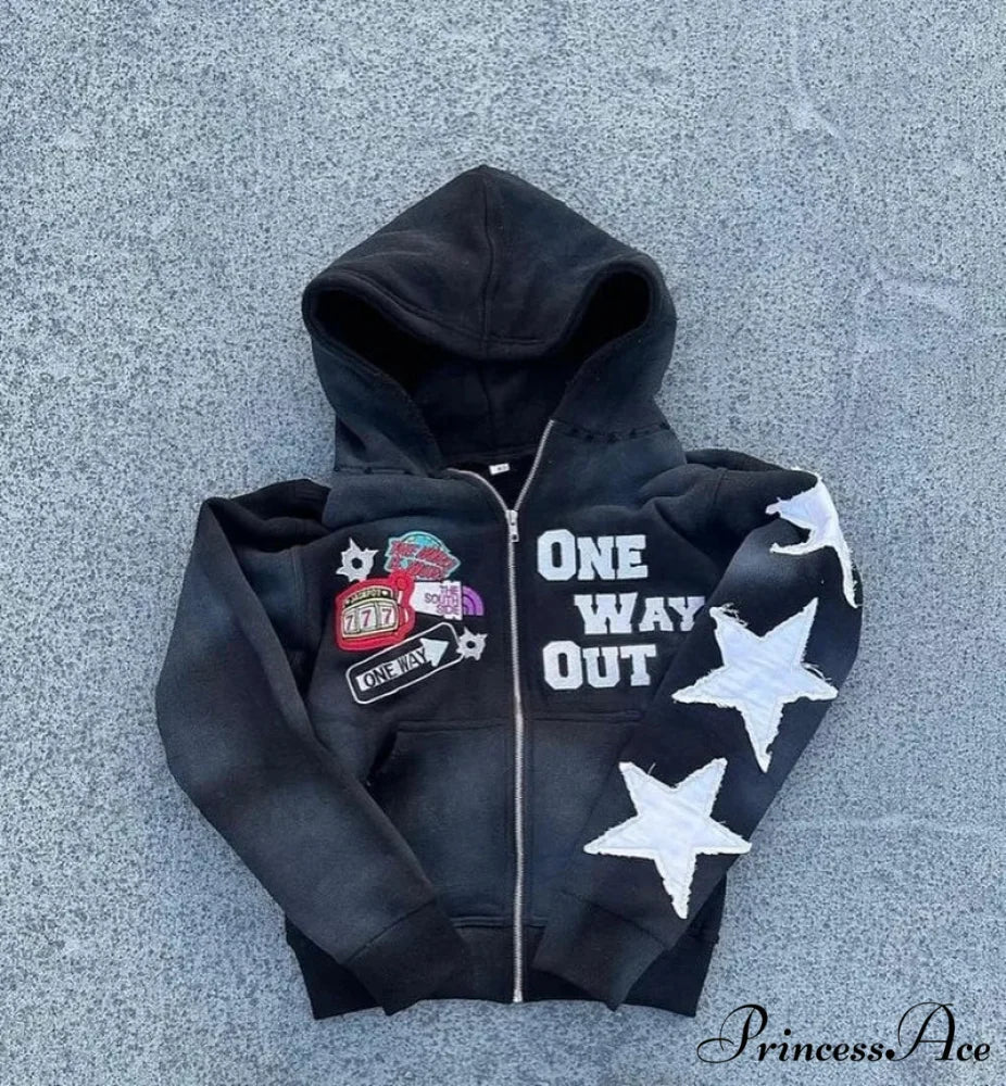 Stitched Zip Hoodie