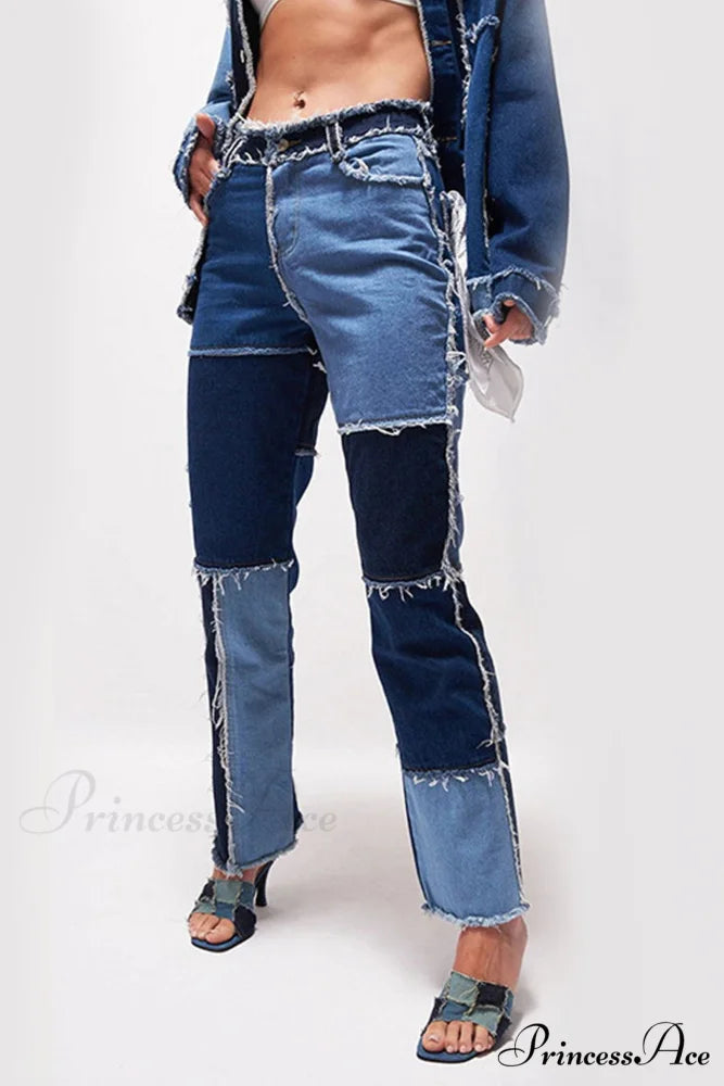 Straight-leg Jeans with Panels