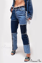 Straight-leg Jeans with Panels