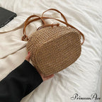 Stranded Straw Seaside Crossbody Travel Handbag