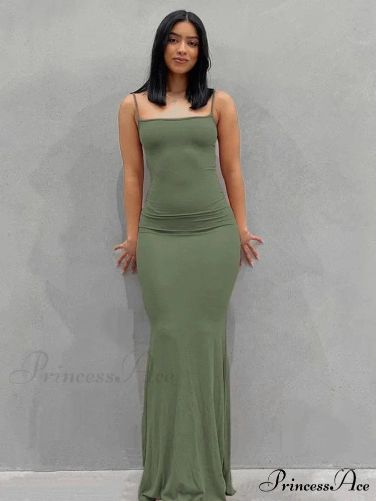 Strap Backless Long Casual Maxi Dress
