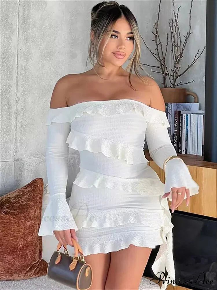Strapless Fringe Wrap Mini Dress