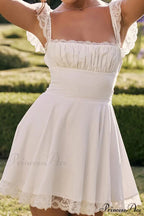 Strappy Lace Patchwork Corset Dress