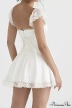 Strappy Lace Patchwork Corset Dress