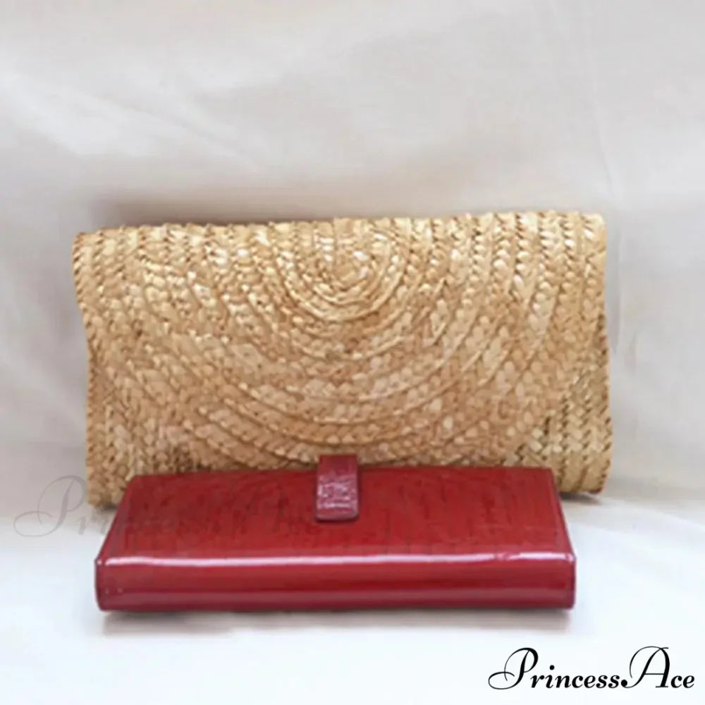 Straw Woven Summer Purse Clutch