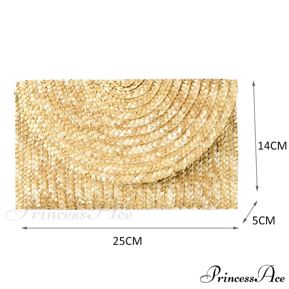 Straw Woven Summer Purse Clutch