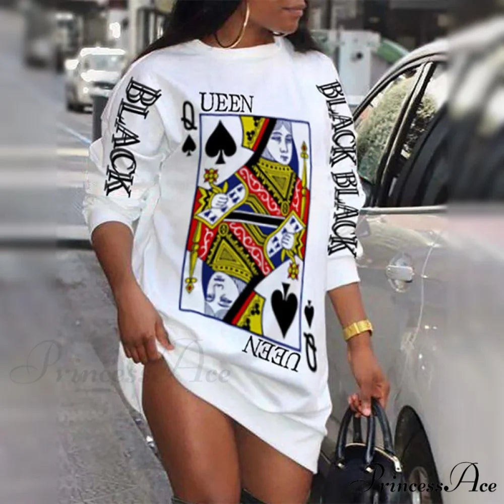 Street Style Casual Poker Pattern Dresses