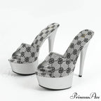 Street-Style Sexy Platform Peep-Toe Super-High Party Prom Slippers Slender High Heel