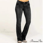 Stretch Casual Flare Women's High Waisted Butt-lifting 2024 Spring Summer for Woman Streetwear Raw Edge Flared Denim Jean