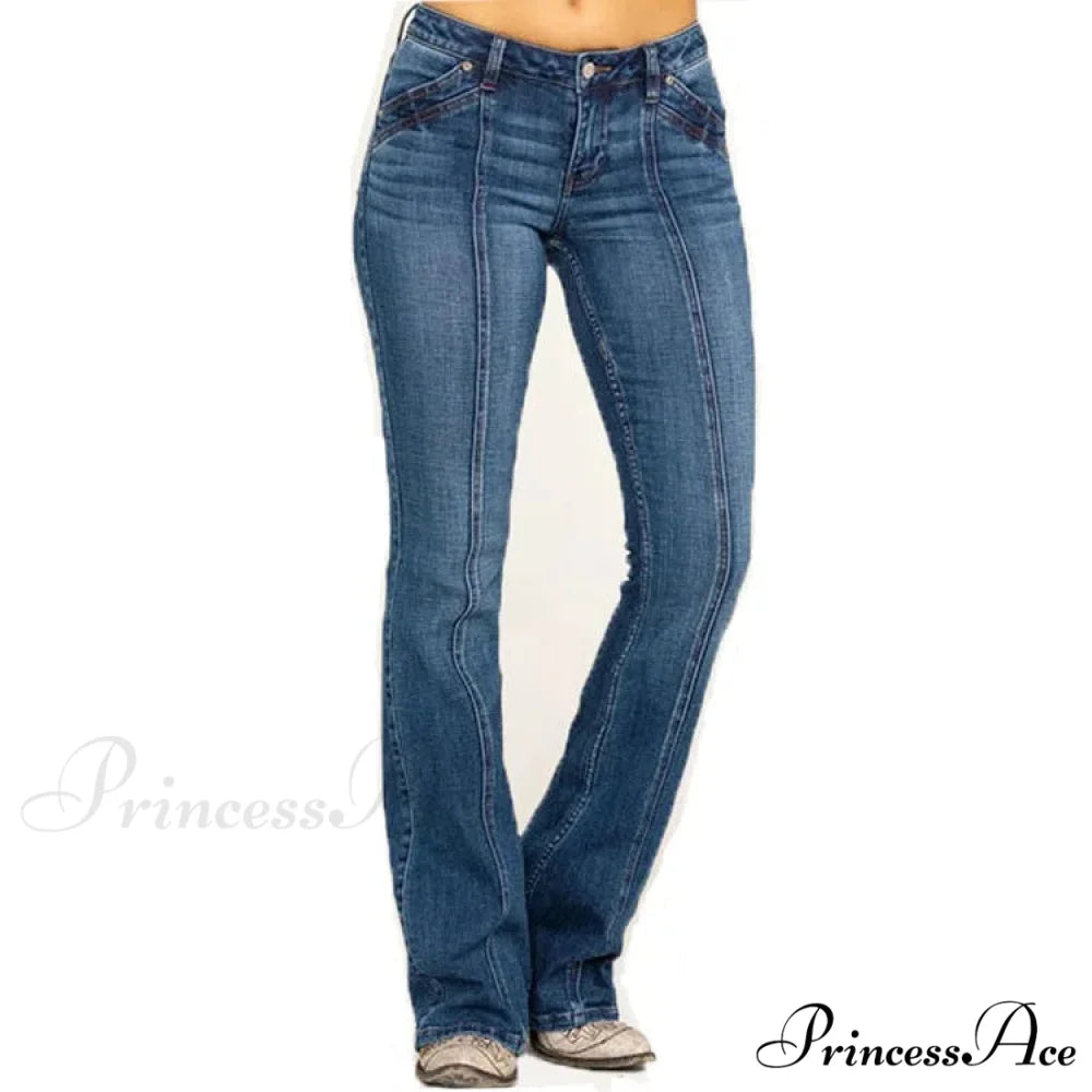 Stretch Casual Flare Women's High Waisted Butt-lifting 2024 Spring Summer for Woman Streetwear Raw Edge Flared Denim Jean