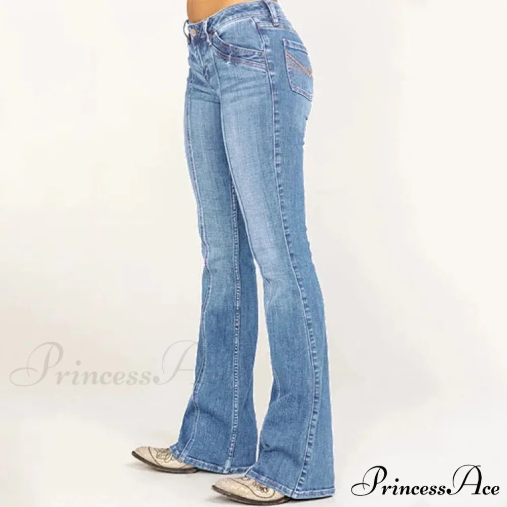 Stretch Casual Flare Women's High Waisted Butt-lifting 2024 Spring Summer for Woman Streetwear Raw Edge Flared Denim Jean