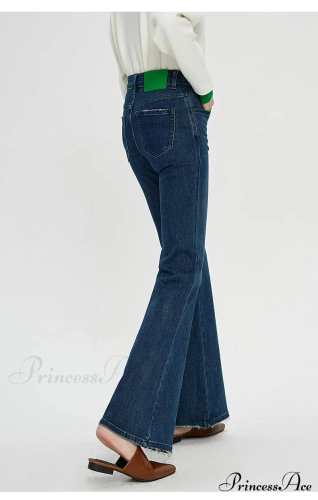 Stretch Flare High Waist Slim Flare Ladies Casual Streetwear Denim Jean