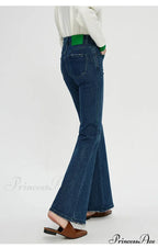 Stretch Flare High Waist Slim Flare Ladies Casual Streetwear Denim Jean
