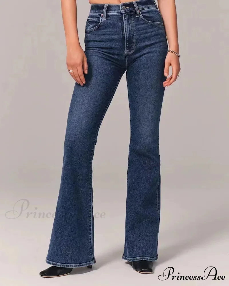 Stretch High Waist Slimming Skinny Flare Women's Casual Fashion Slim fit Small Summer 2024 New Jean