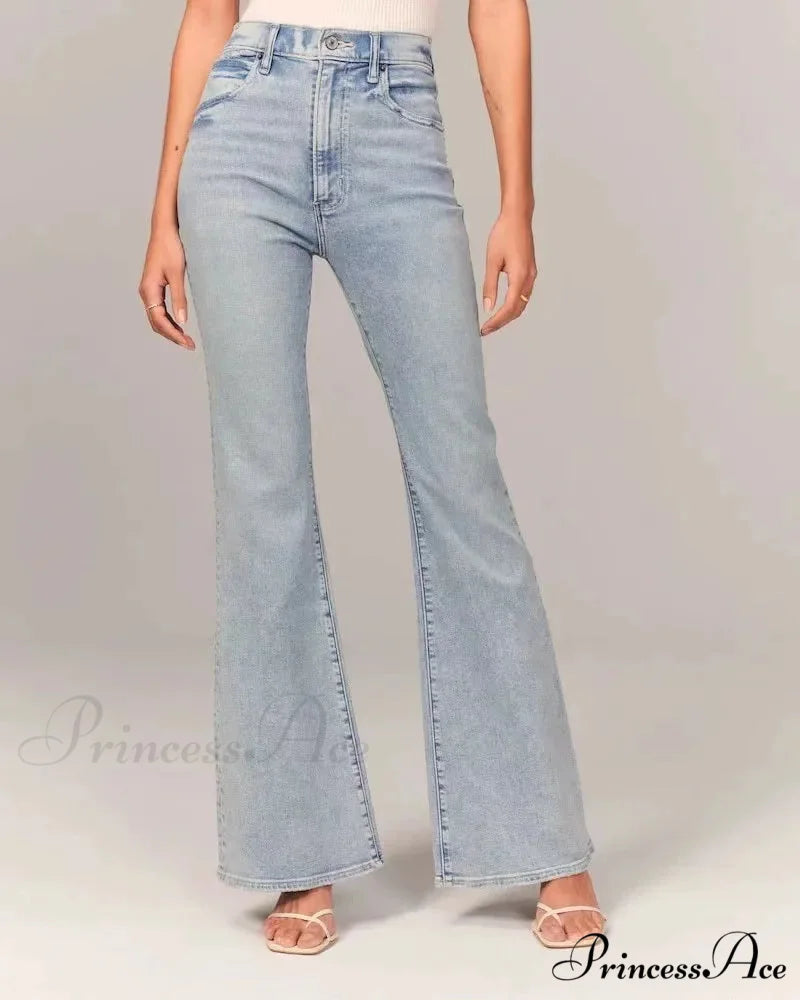 Stretch High Waist Slimming Skinny Flare Women's Casual Fashion Slim fit Small Summer 2024 New Jean