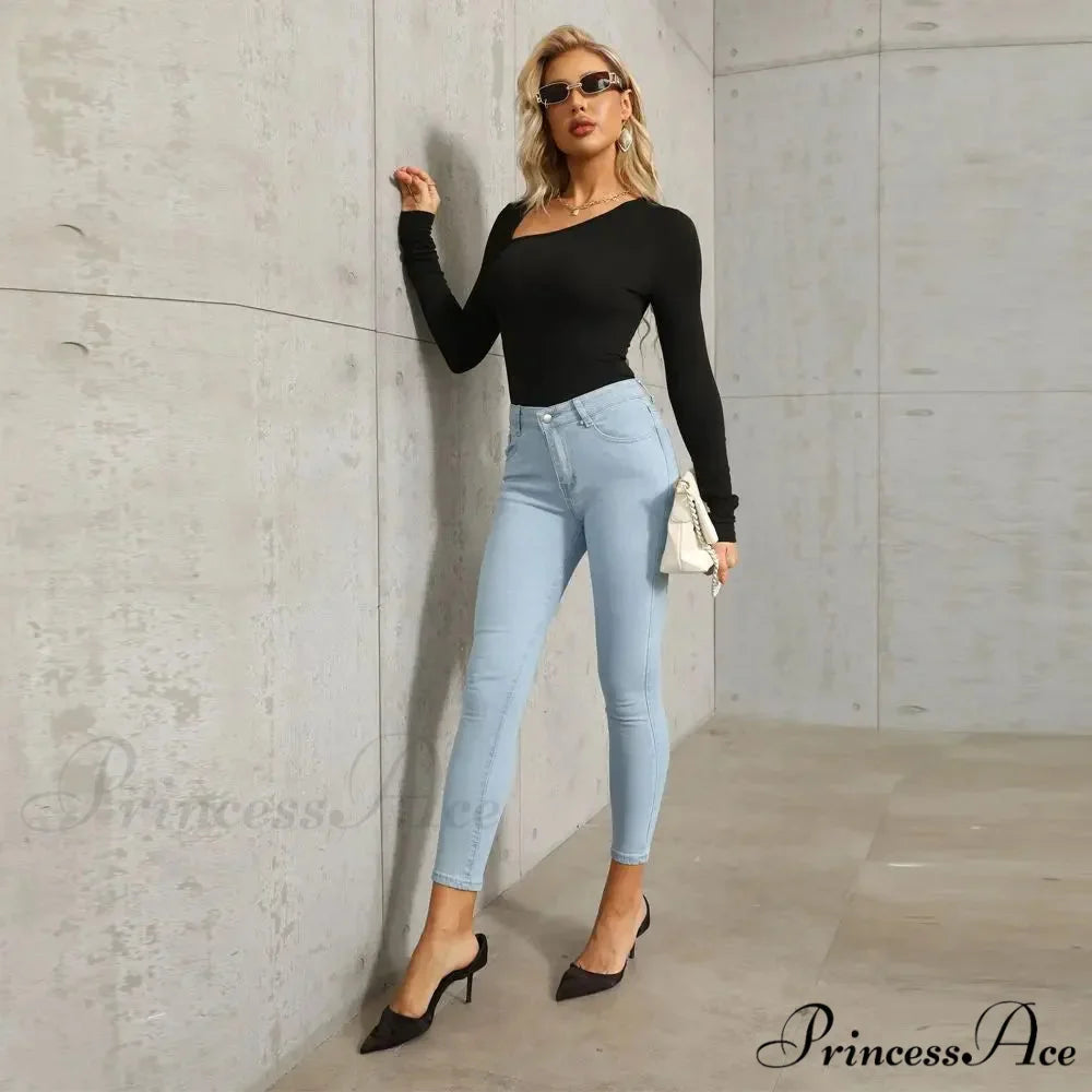Stretch Skinny Women's High Waisted Sexy Streetwears Pencil Fashion Elastici Denim Slim Casual Jean