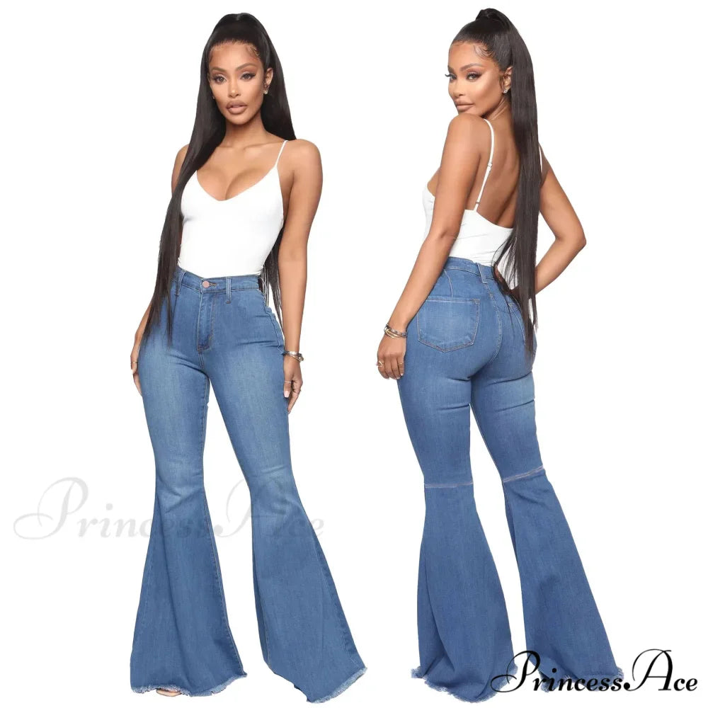 Stretch Slim Flare for Women Pink Bell Bottom 2024 High Waist Skinny Boot-cut Denim Woman Jean