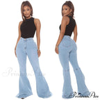 Stretch Slim Flare for Women Pink Bell Bottom 2024 High Waist Skinny Boot-cut Denim Woman Jean
