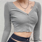 Stretchy Long Sleeve Crop Tops Cardigan