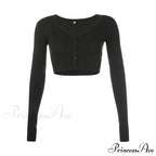 Stretchy Long Sleeve Crop Tops Cardigan