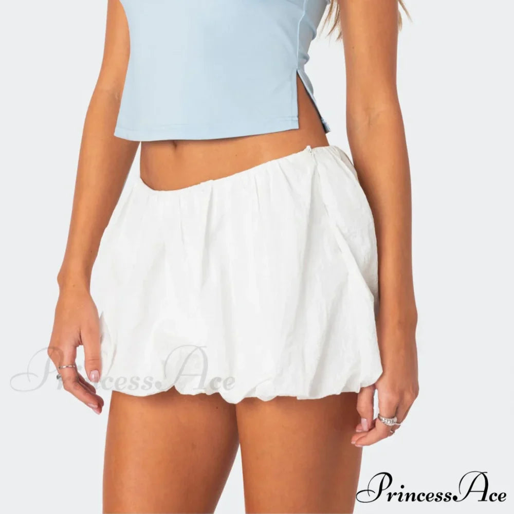 Stretchy Waist Flared Summer Skirt