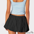 Stretchy Waist Flared Summer Skirt