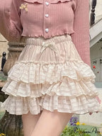 Stretchy Waist Lace Skirt