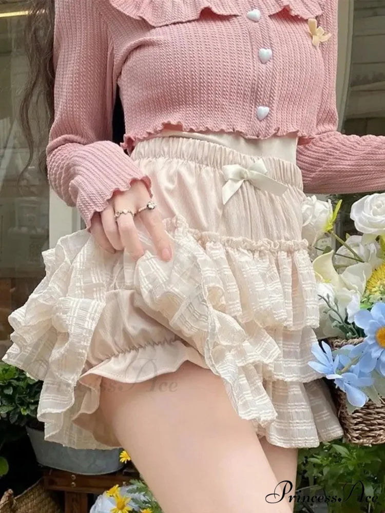 Stretchy Waist Lace Skirt