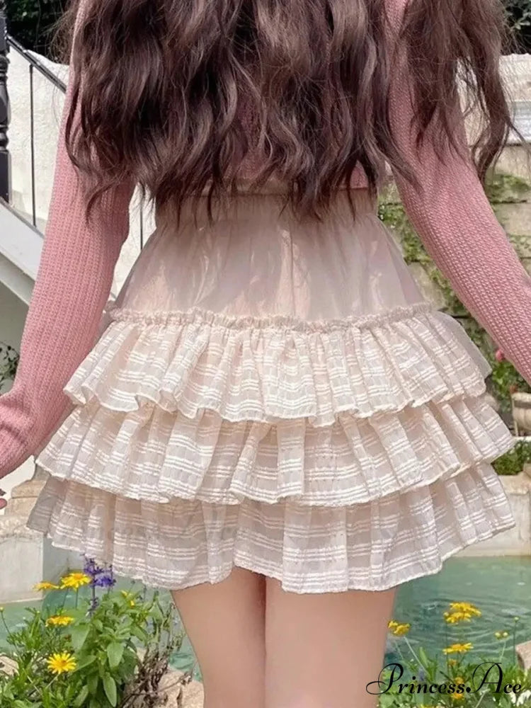 Stretchy Waist Lace Skirt