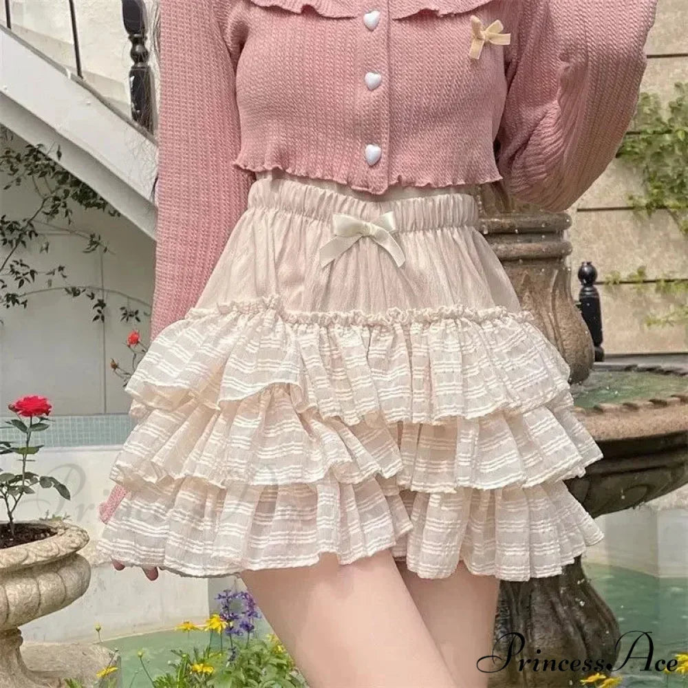 Stretchy Waist Lace Skirt