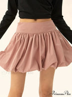 Stretchy Waist Puffy Style Skirt