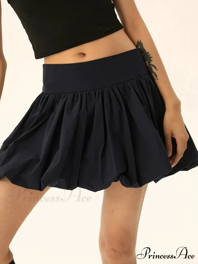 Stretchy Waist Puffy Style Skirt