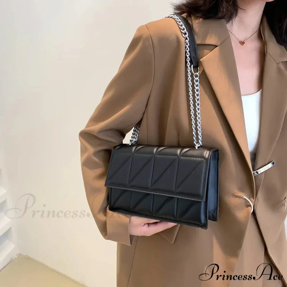 String Strap Flap Needlework Crossbody