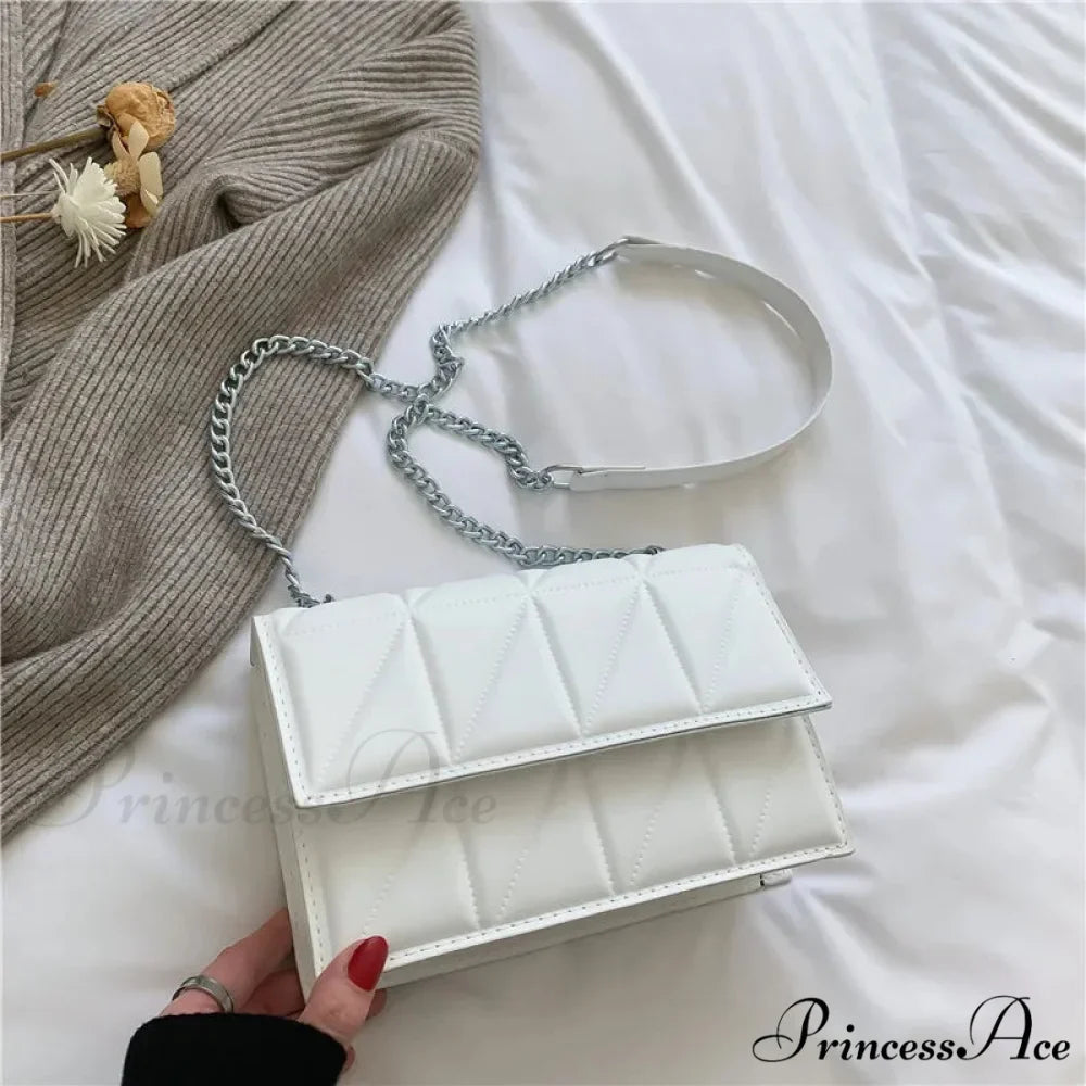 String Strap Flap Needlework Crossbody