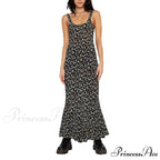 Strip Sleeve Bodycon Maxi Dress