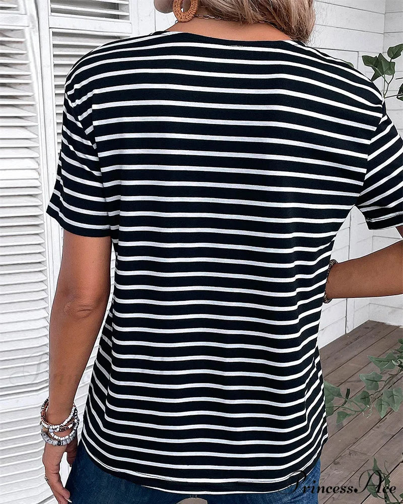 Striped Arm Brief Tee
