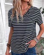 Striped Arm Brief Tee