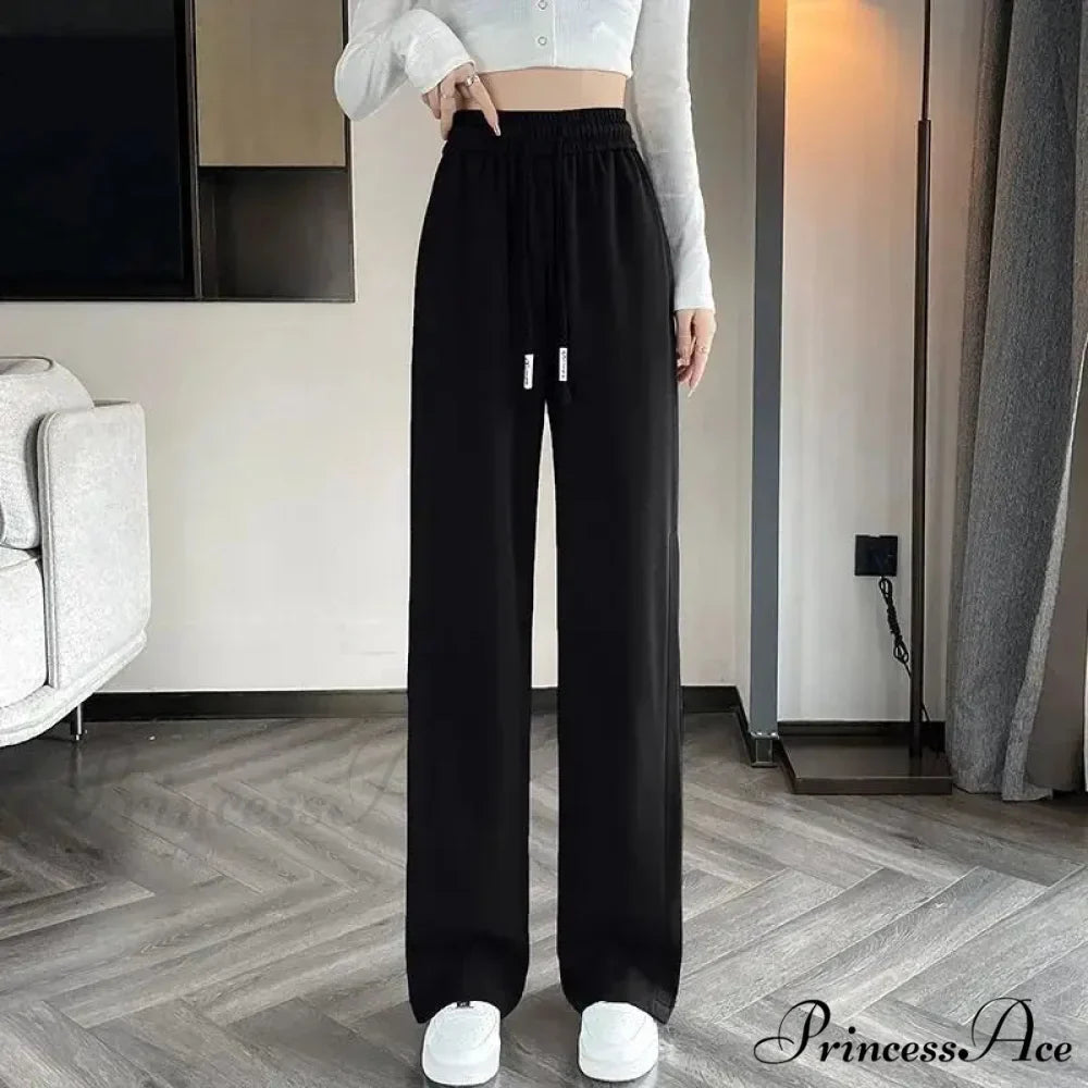 Striped Athletic Informal High Waist Trousers