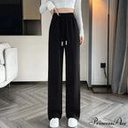 Striped Athletic Informal High Waist Trousers