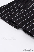 Striped Cami Dress with Lace Straps and Bow-tie