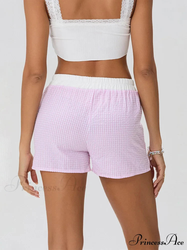 Striped Elastic Waist Short