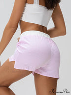 Striped Elastic Waist Short