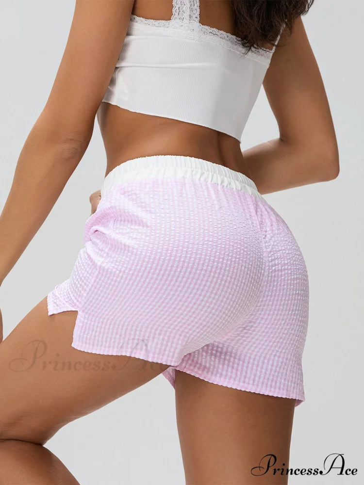 Striped Elastic Waist Short